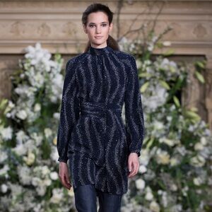 Vanessa Seward Silk Star Print Dress 40